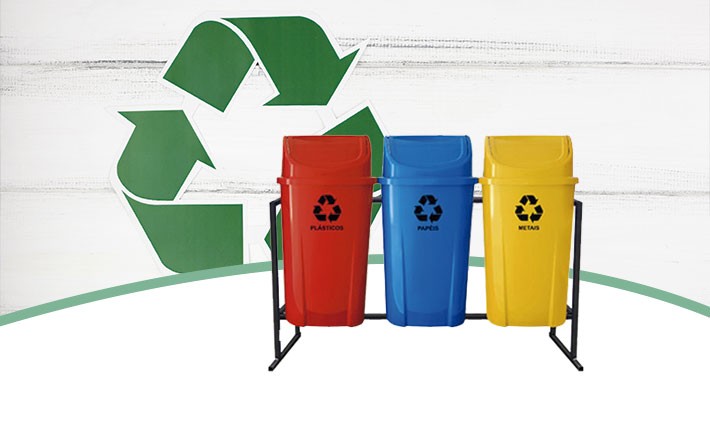 Caixote do lixo realista na cor vorious vermelho verde azul amarelo caixote  do lixo reciclagem do cesto de lixo